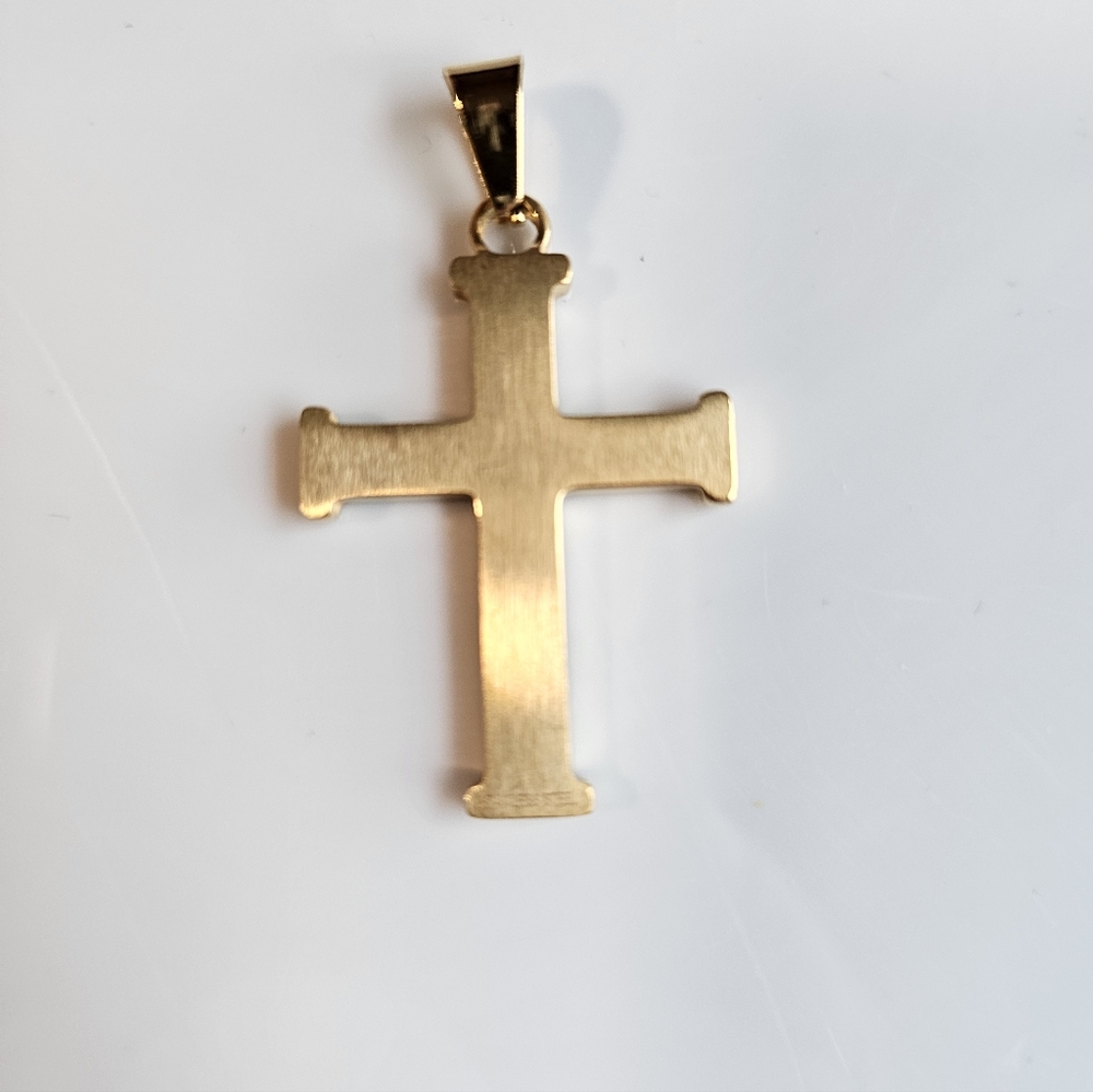 Gold Cross Pendant - Picture 2 of 3